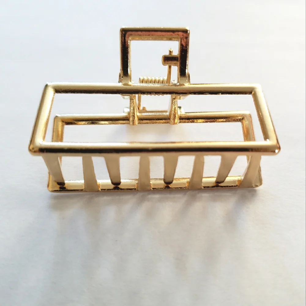 Gold Tone Metal Hair Claw Hair Clip